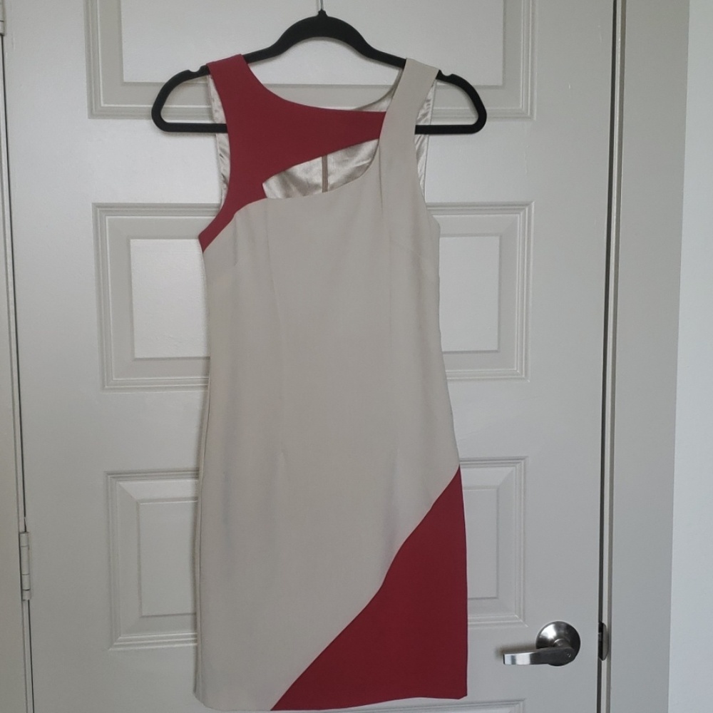 Beautiful tan/red sleeveless dress
